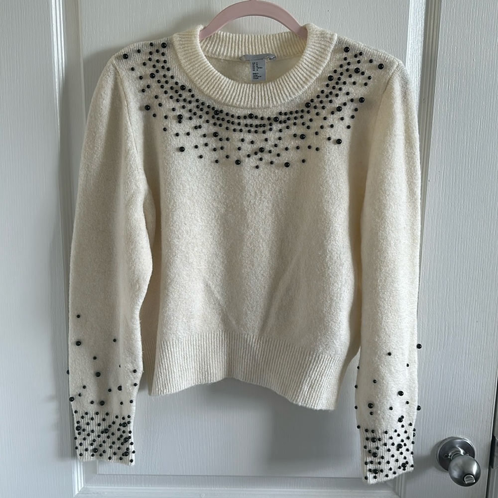 H&M Beaded Sweater